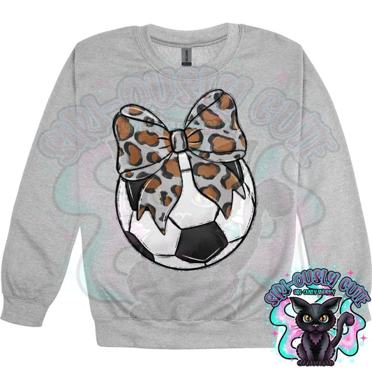 Balls and Bows Soccer Leopard Mascot