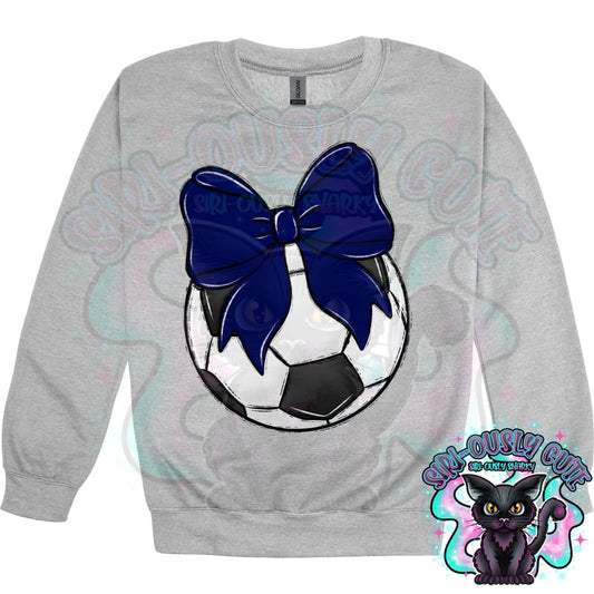 Balls and Bows Soccer Navy Mascot