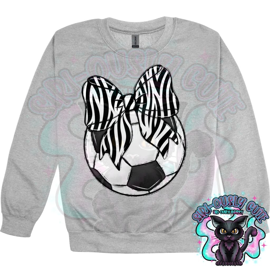 Balls and Bows Soccer Zebra Mascot