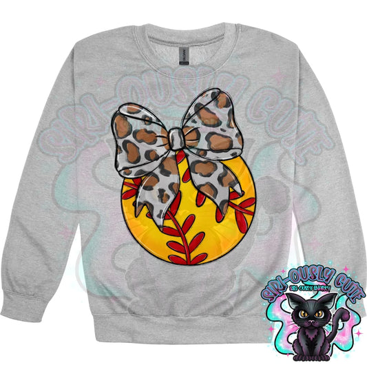 Balls and Bows Softball Leopard Mascot