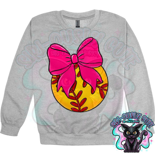 Balls and Bows Softball Pink Mascot