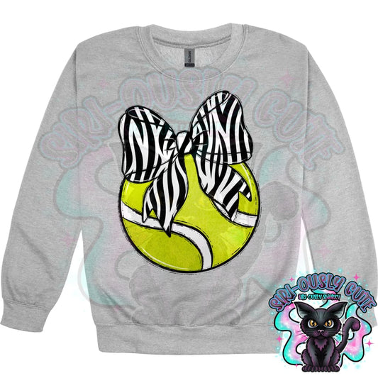 Balls and Bows Tennis Zebra Mascot