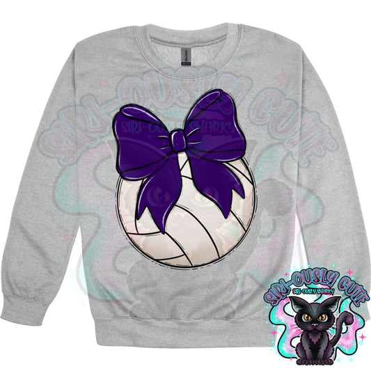 Balls and Bows Volleyball Purple Mascot
