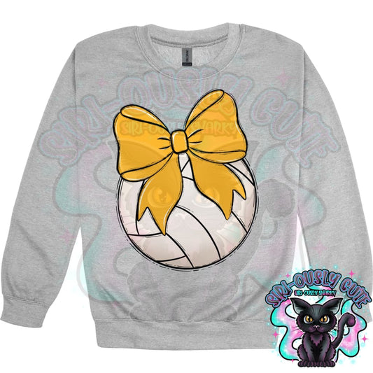 Balls and Bows Volleyball Yellow Gold Mascot