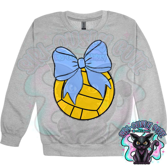 Balls and Bows Water Polo Columbia Blue Mascot