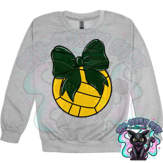 Balls and Bows Water Polo Dark Green Mascot