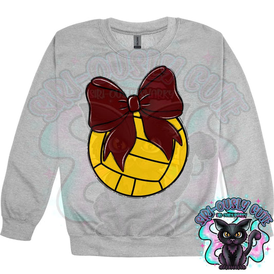Balls and Bows Water Polo Maroon Mascot