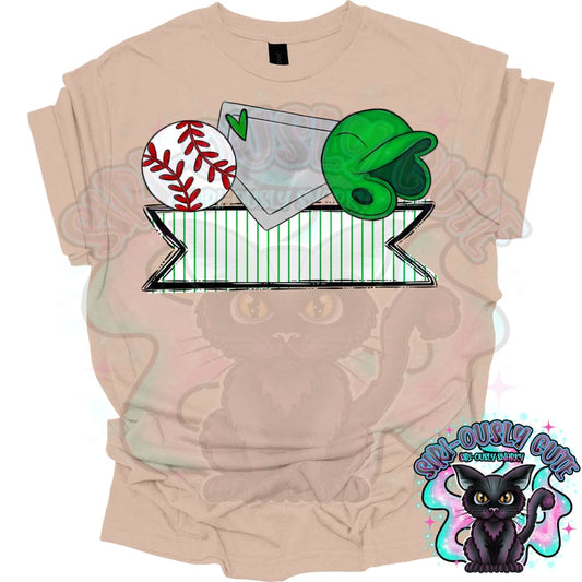 Baseball Name Trios Green Mascot