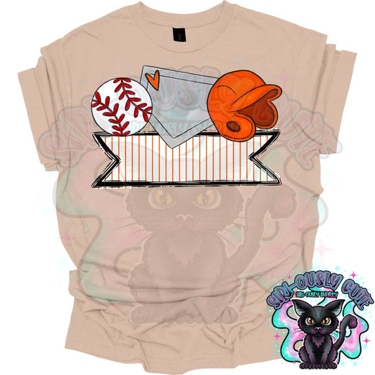 Baseball Name Trios Orange Mascot