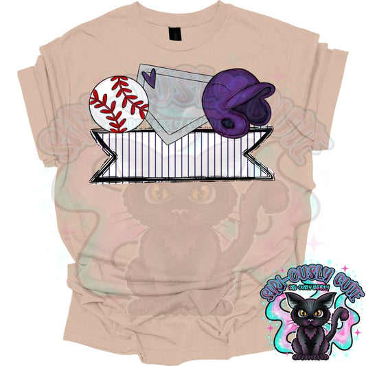 Baseball Name Trios Purple Mascot