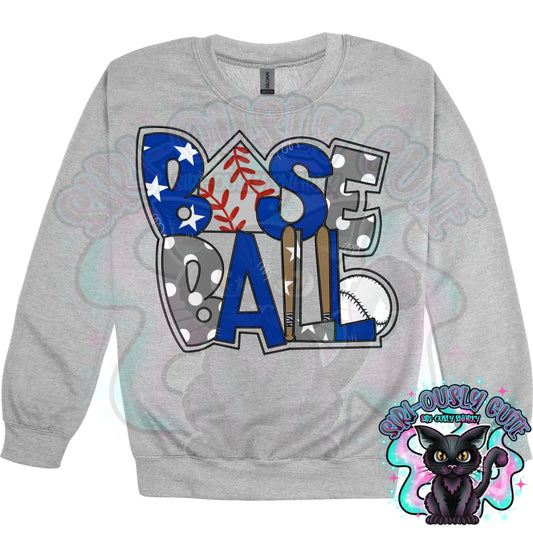 Baseball Word Art Royal Gray Mascot