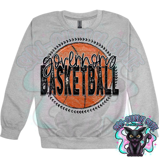 Basketball Grunge Circle Governors Mascot