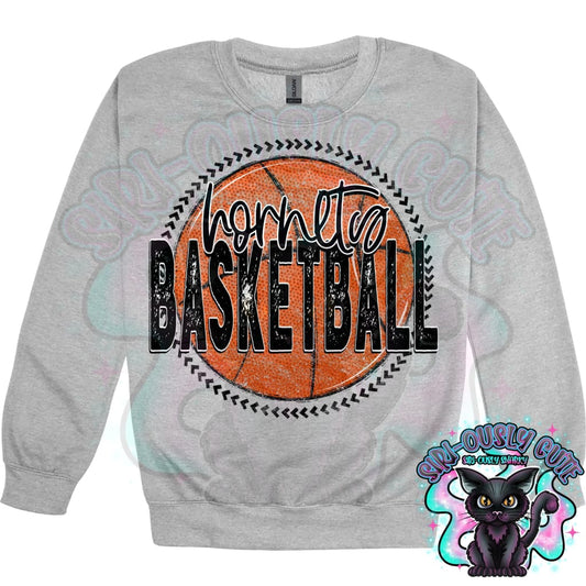 Basketball Grunge Circle Hornets Mascot