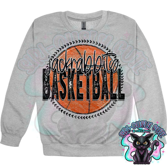 Basketball Grunge Circle Jackrabbits Mascot