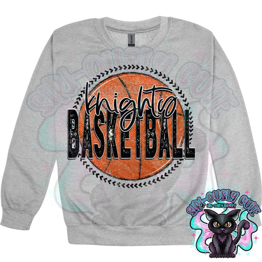 Basketball Grunge Circle Knights Mascot