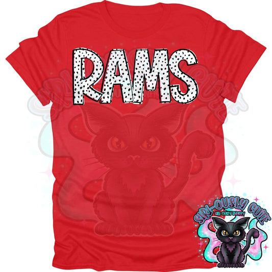 Black Dottie Loo Rams Mascot