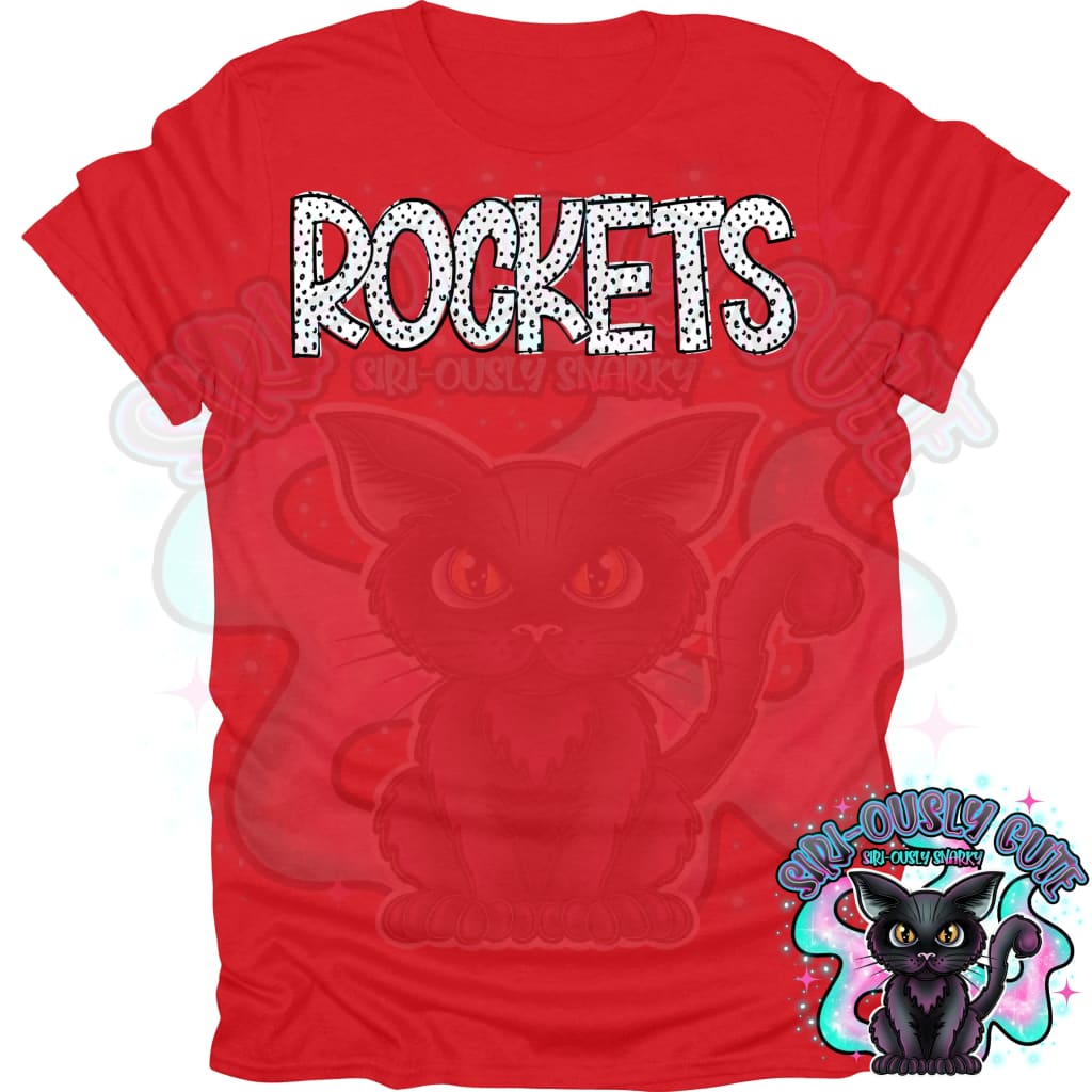 Black Dottie Loo Rockets 2 Mascot