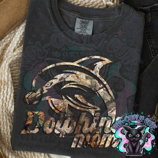 Camo Outline Mascot - Dolphins Mom Mascot