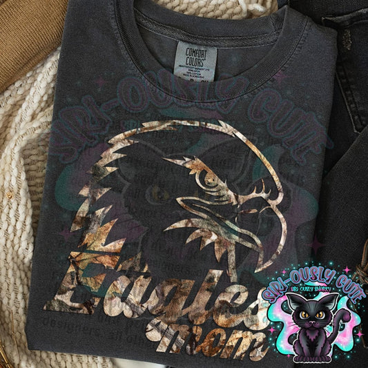 Camo Outline Mascot - Eagles Mom Mascot