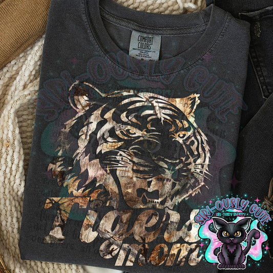 Camo Outline Mascot - Tigers Mom Mascot