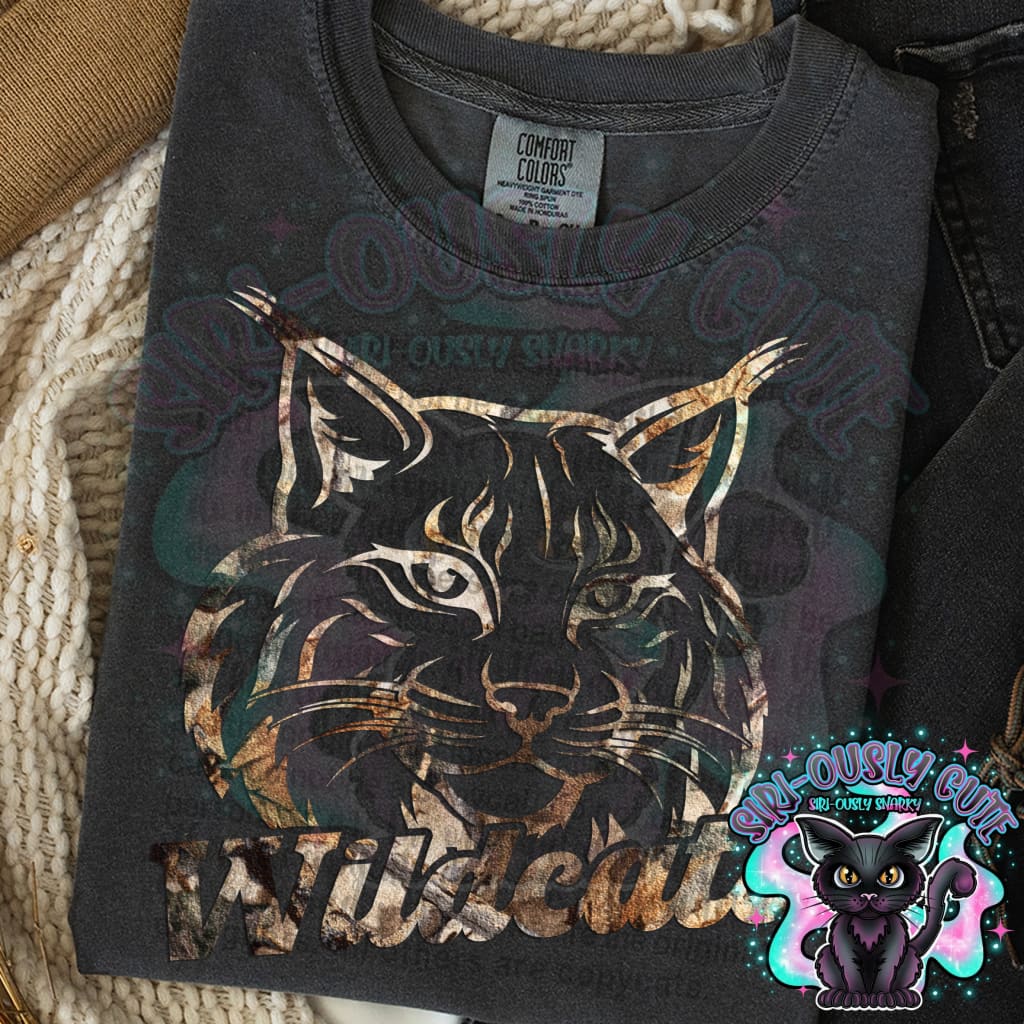 Camo Outline Mascot - Wildcats Mascot