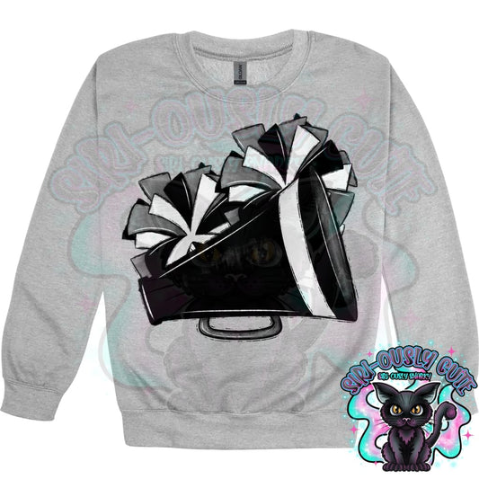 Cheer Poms And Megaphones Black Mascot