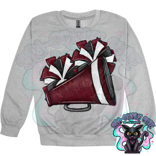 Cheer Poms And Megaphones Maroon Mascot