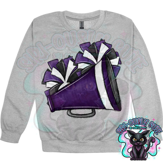 Cheer Poms And Megaphones Purple Mascot