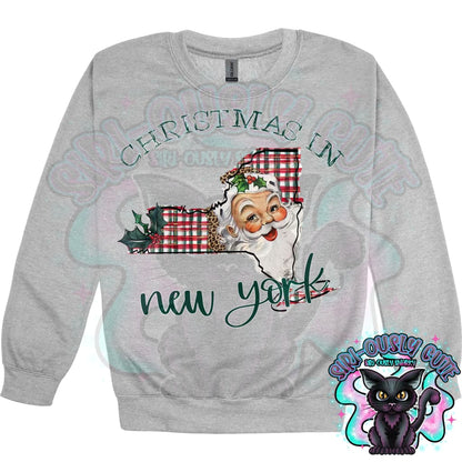 Christmas in State Name Santa State