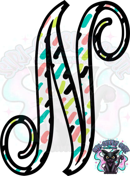 Colored Dottie Monogram Monogram