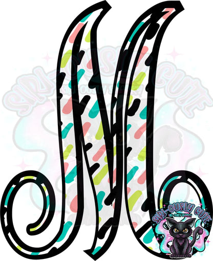 Colored Dottie Monogram Monogram