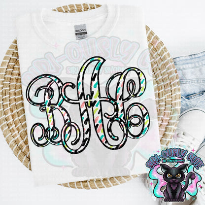 Colored Dottie Monogram Monogram