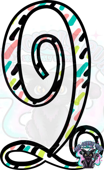 Colored Dottie Monogram Monogram