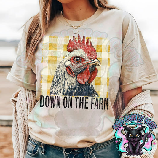 Down On The Farm Plaid Chicken Clothing