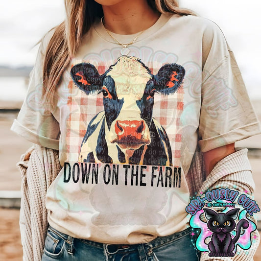 Down On The Farm Plaid Cow Clothing