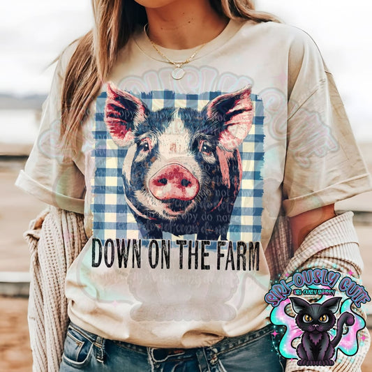 Down On The Farm Plaid Pig Clothing