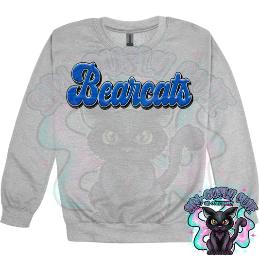 Faux 3D Puff Bearcats Royal Blue Mascot