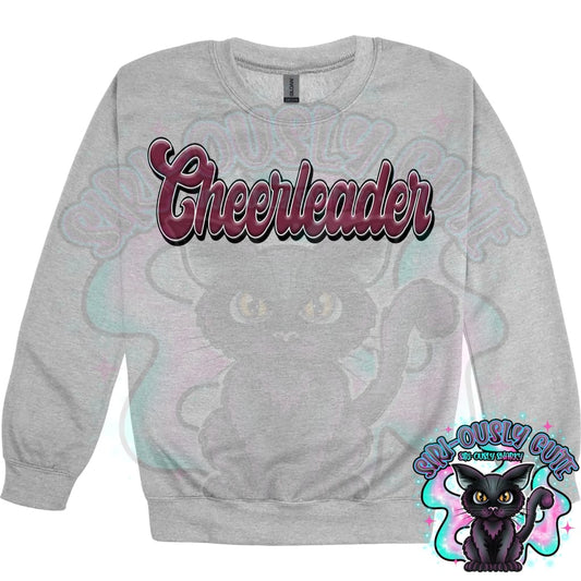 Faux 3D Puff Cheerleader Maroon Mascot