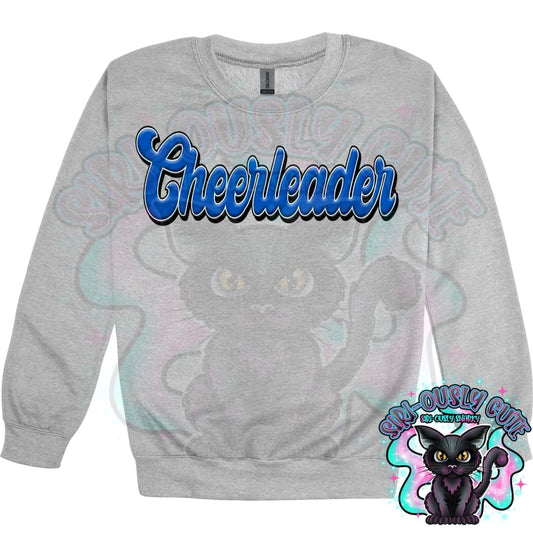 Faux 3D Puff Cheerleader Royal Mascot