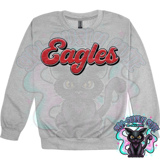 Faux 3D Puff Eagles Red Mascot