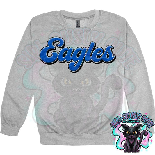 Faux 3D Puff Eagles Royal Mascot