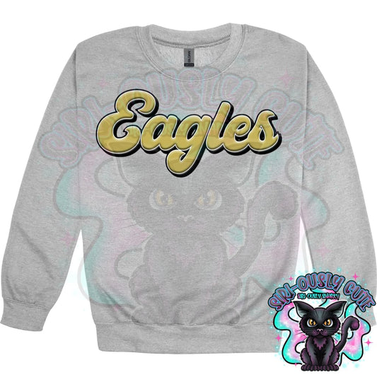 Faux 3D Puff Eagles Vegas Gold Mascot