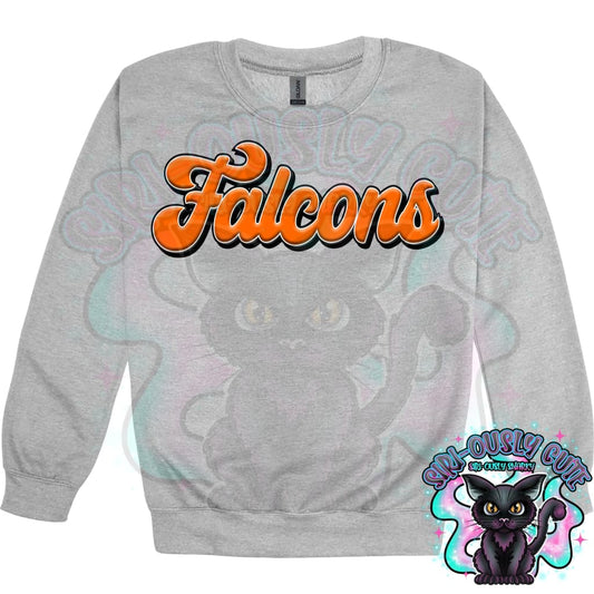 Faux 3D Puff Falcons Orange Mascot