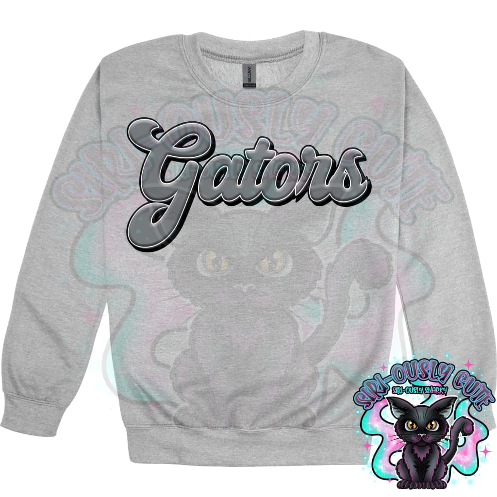 Faux 3D Puff Gators Gray Mascot