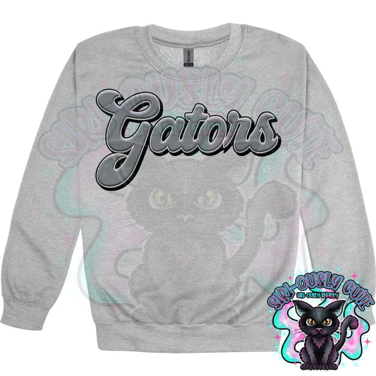 Faux 3D Puff Gators Gray Mascot