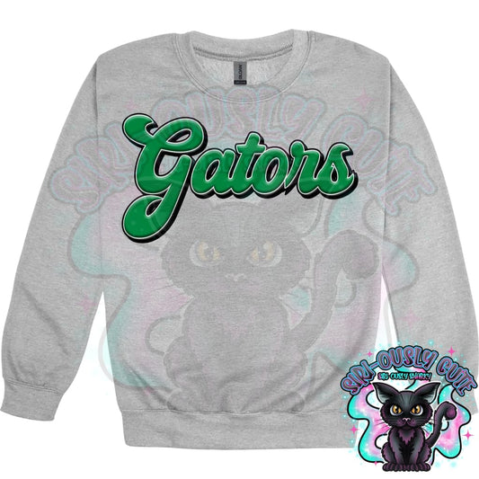 Faux 3D Puff Gators Kelly Green Mascot