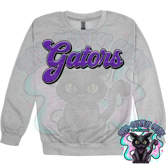 Faux 3D Puff Gators Purple Mascot