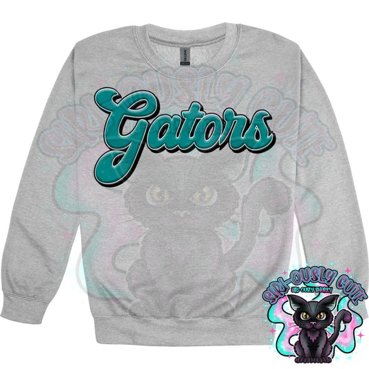 Faux 3D Puff Gators Teal Mascot