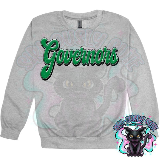 Faux 3D Puff Governors Kelly Green Mascot