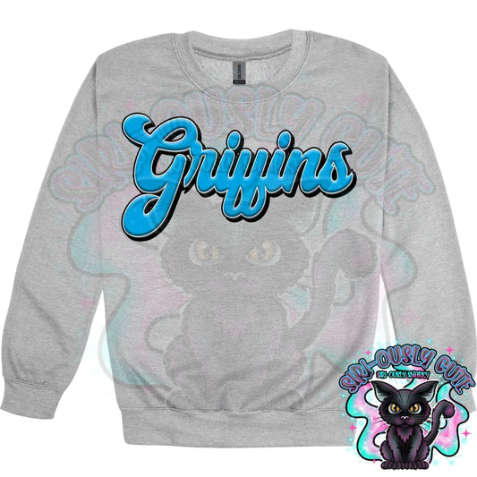 Faux 3D Puff Griffins Columbia Blue Mascot